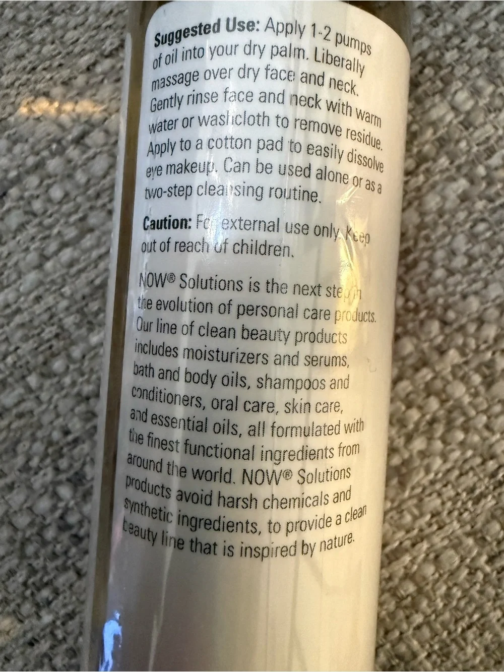 New/sealed NOW Solutions Soothing Rose Facial wCleansing Oil